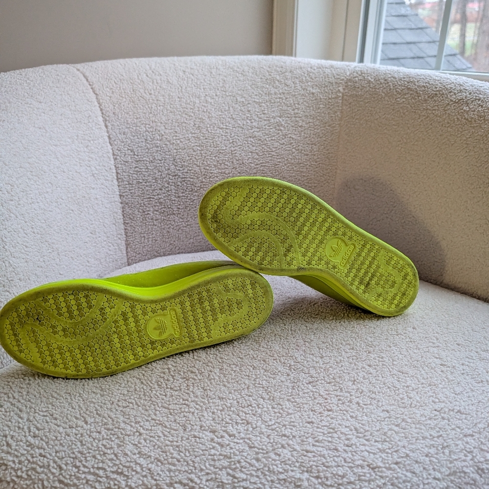White and Neon Green Adidas x Ivy Park Sneakers - Picture 4 of 5